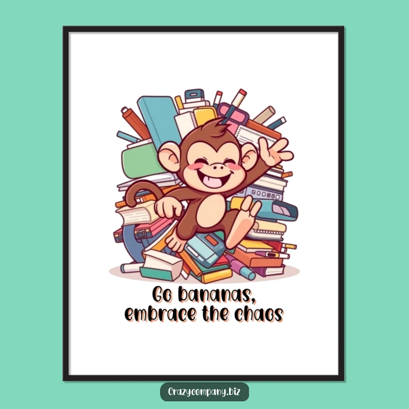 Free Printable Monkey Office Wall Art: Funny Downloadable Decor for a Playful Workspace